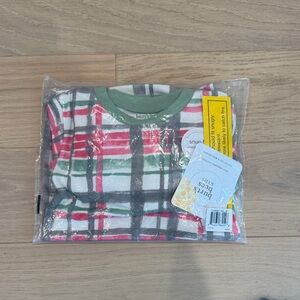 Burt's Bees Kids Long Sleeve Plaid PJs - Green, Red, Gray